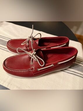 Sebago vintage red leather Docksides, men’s size 13